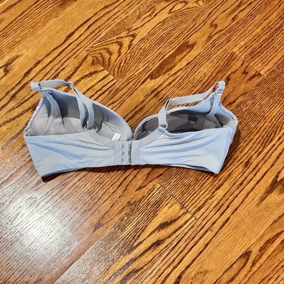 Motherhood | Intimates Wireless Silver Blue Lace Nursing Bra - Picture 2 of 3